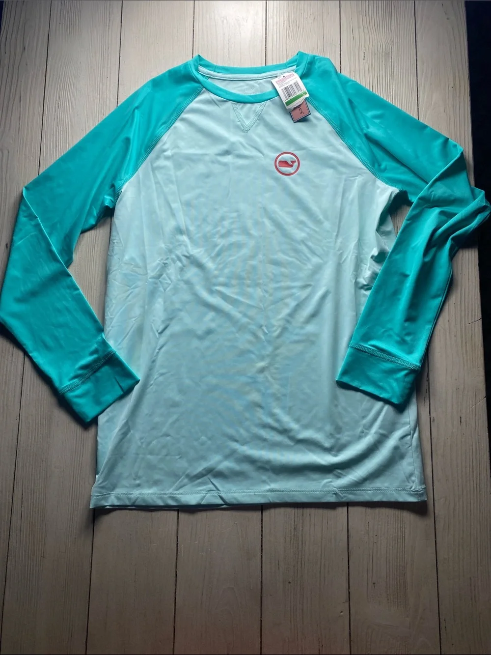 Vineyard Vines Aqua & Teal Performance Rash Guard